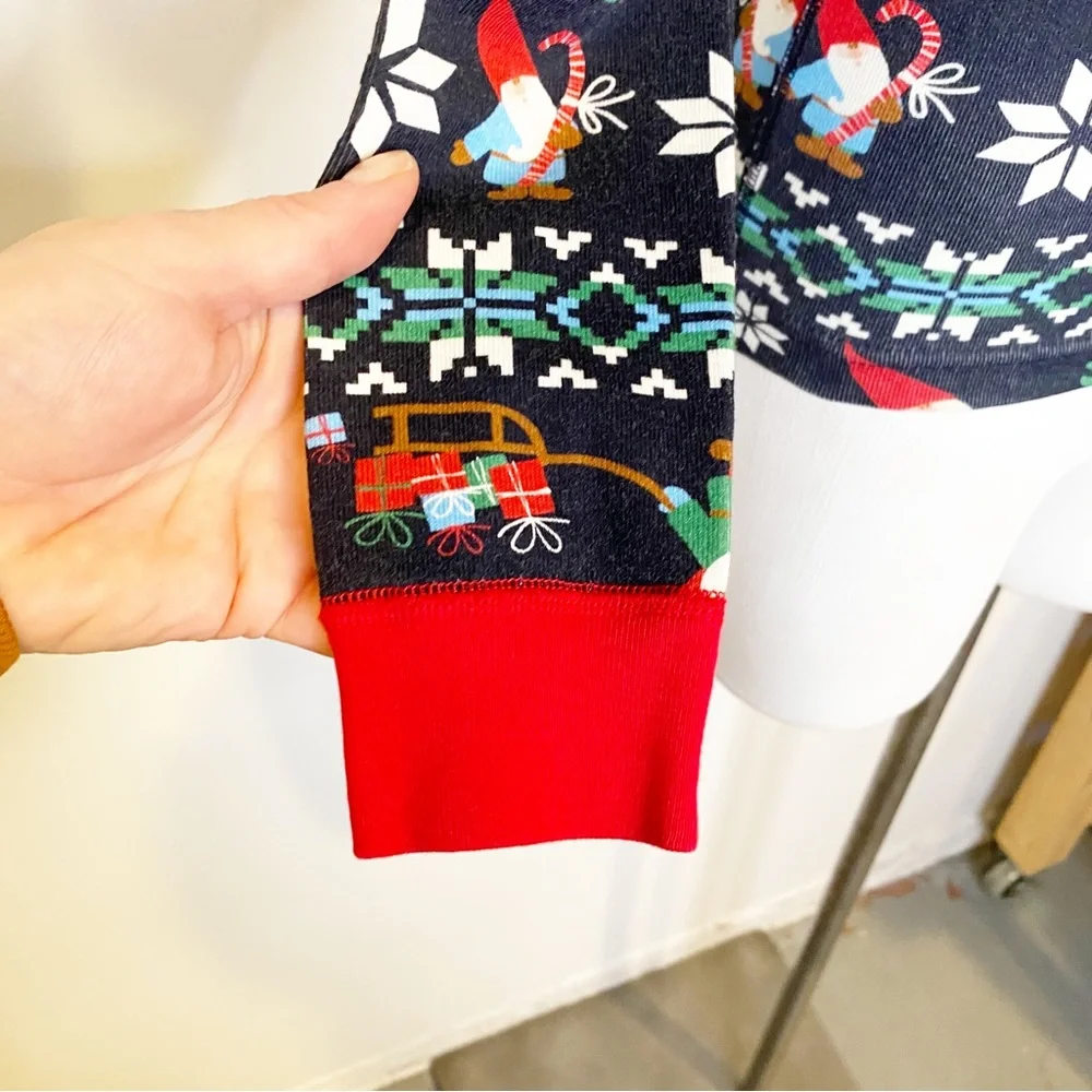 Hanna Andersson | Long John Pajama Top, Fair Isle Gnome,‎ Sz. 14